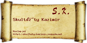 Skultéty Kazimir névjegykártya